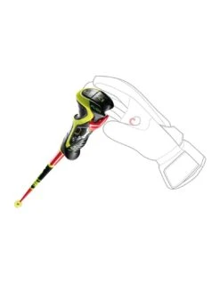 Bâtons De Ski Leki Venom SL 3D Bright Red / Black / Yellow -Ski Rabais Magasin batons de ski leki venom sl 3d bright red black yellow 2