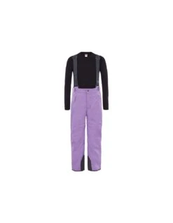 Pantalon De Ski Enfant The North Face Snowquest Suspender Bellflower Purple