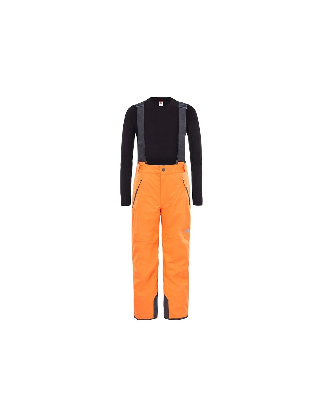Pantalon De Ski Enfant The North Face Snowquest Suspender Orange 3 Pantalon De Ski Enfant The North Face Snowquest Suspender Orange