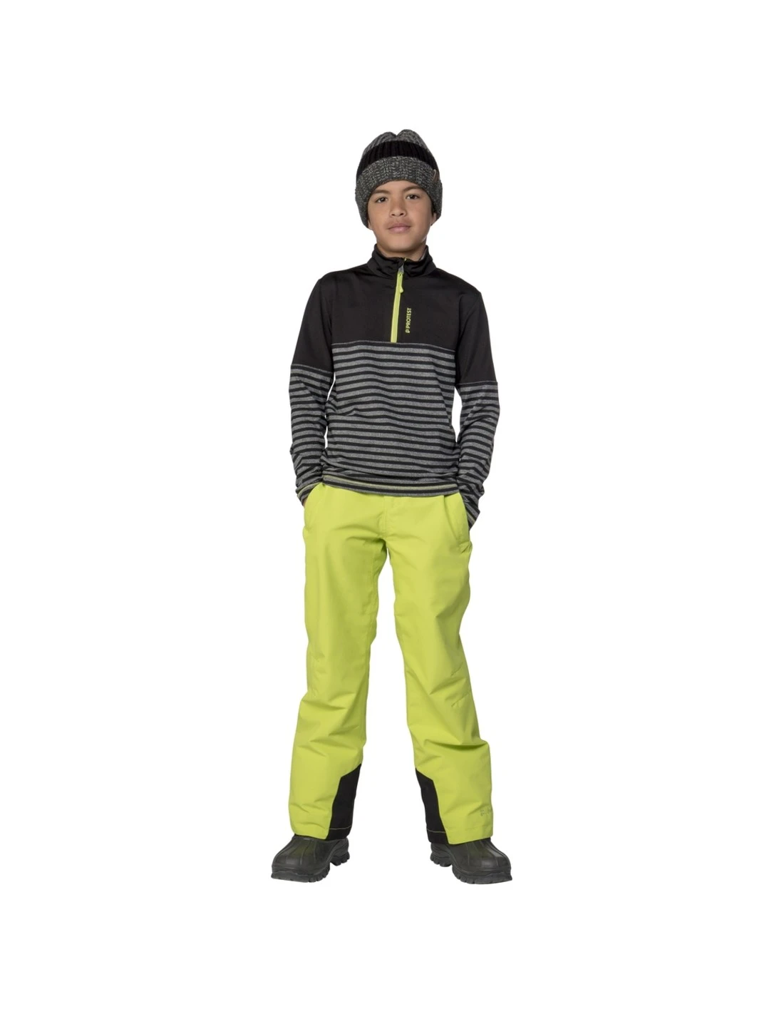 Pantalon De Ski Protest Bork Jr Snowpants Lime Green 4 Pantalon De Ski Protest Bork Jr Snowpants Lime Green – Image 2