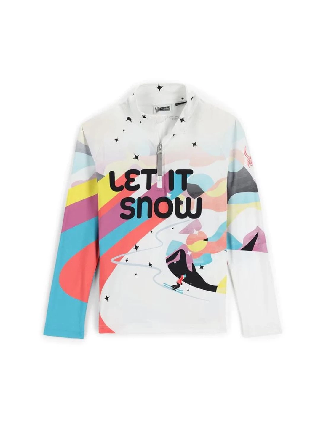 Polaire Spyder Girl's Surface Half Zip White 3 Polaire Spyder Girl's Surface Half Zip White